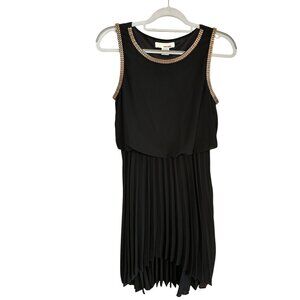Sans-Souci Layered Black Dress Womens Medium 17x41 Polyester
